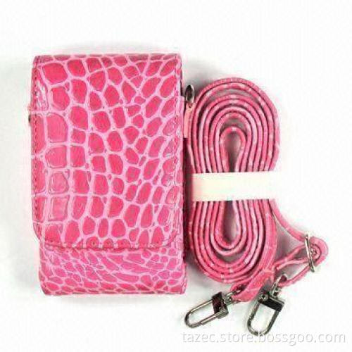 PU Mobile Pouch with Long Strap, Available in Various Colors